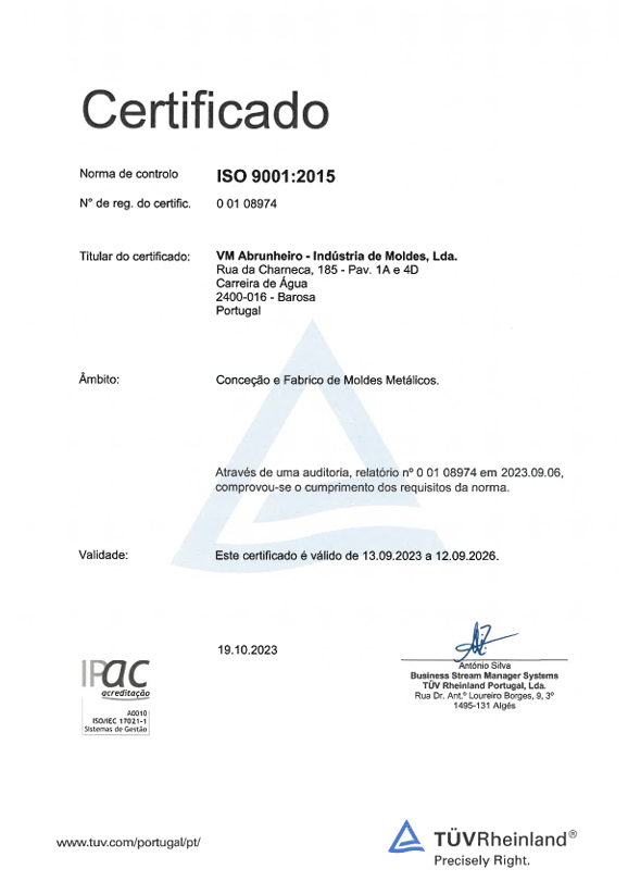 Certificado ISO9001:2015